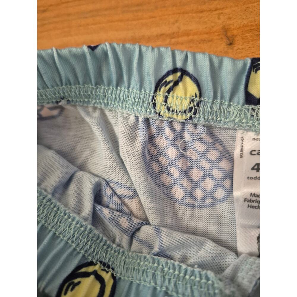 Carter's Pajama Pants Boys Size 4T Gray Elastic Waist Sports Soccer Tennis 8239 - Picture 4 of 7